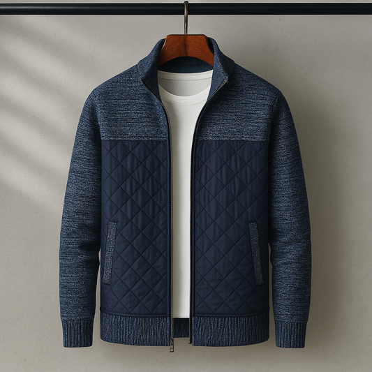 Hustleshop Quilted Knit Hybrid Jacket – Warmth and Style in One