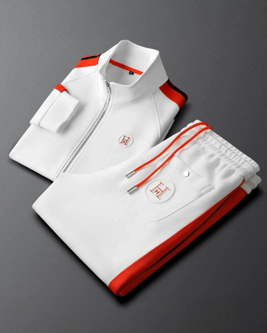 Hustleshop Black and Orange Track Suit – Stylish and Comfortable Activewear